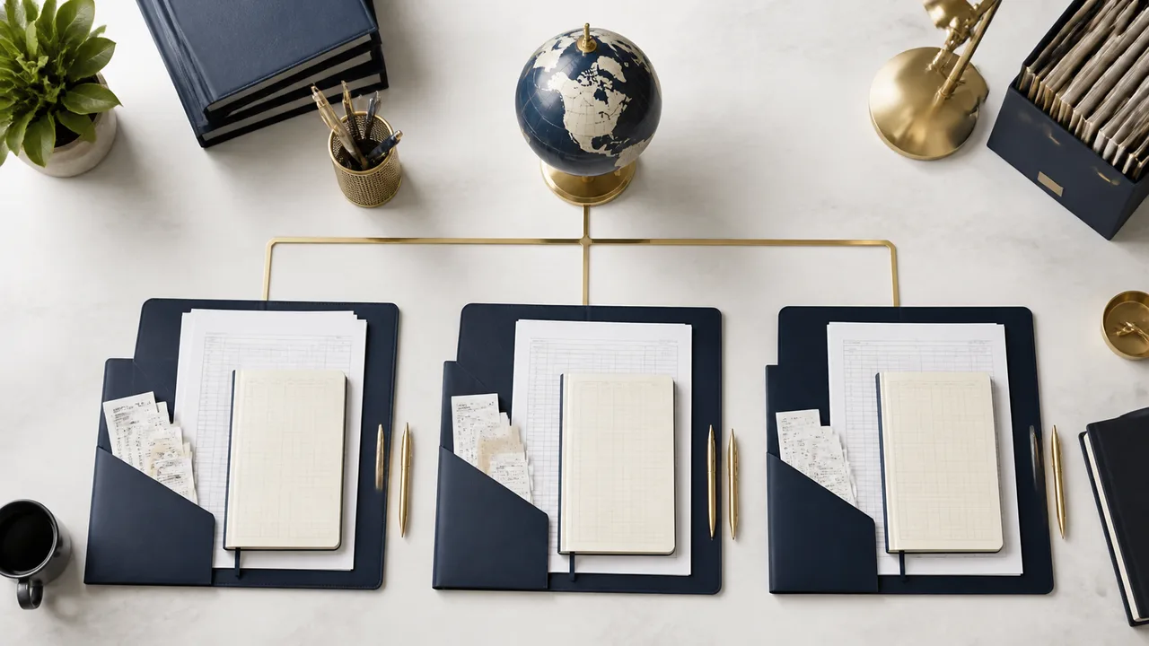 Three separate LLC filing workstations connected to one foreign owner