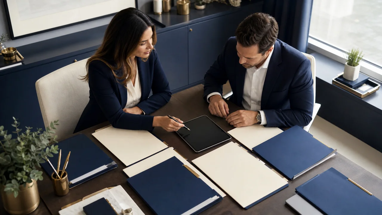 Partner professionals coordinating multiple client filing folders through one shared dashboard