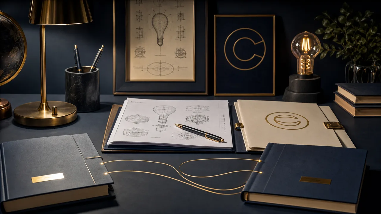Intellectual-property drawings and licensing files connected between related-party ledgers