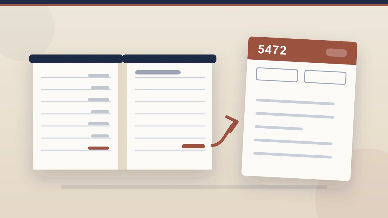 Form 5472 for bookkeepers: ledger totals carried across into a Form 5472